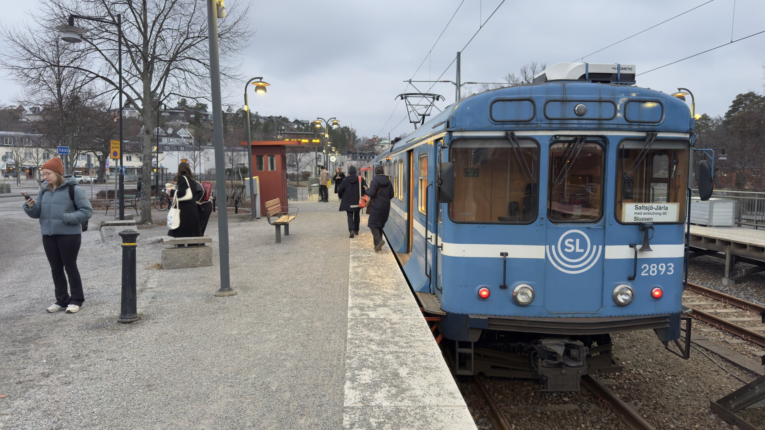 Train at Saltsjöbaden Station, Sweden