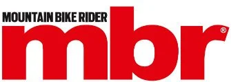 Logo of Mountain Bike Rider (MBR) with large red 'mbr' text and smaller black text above it.