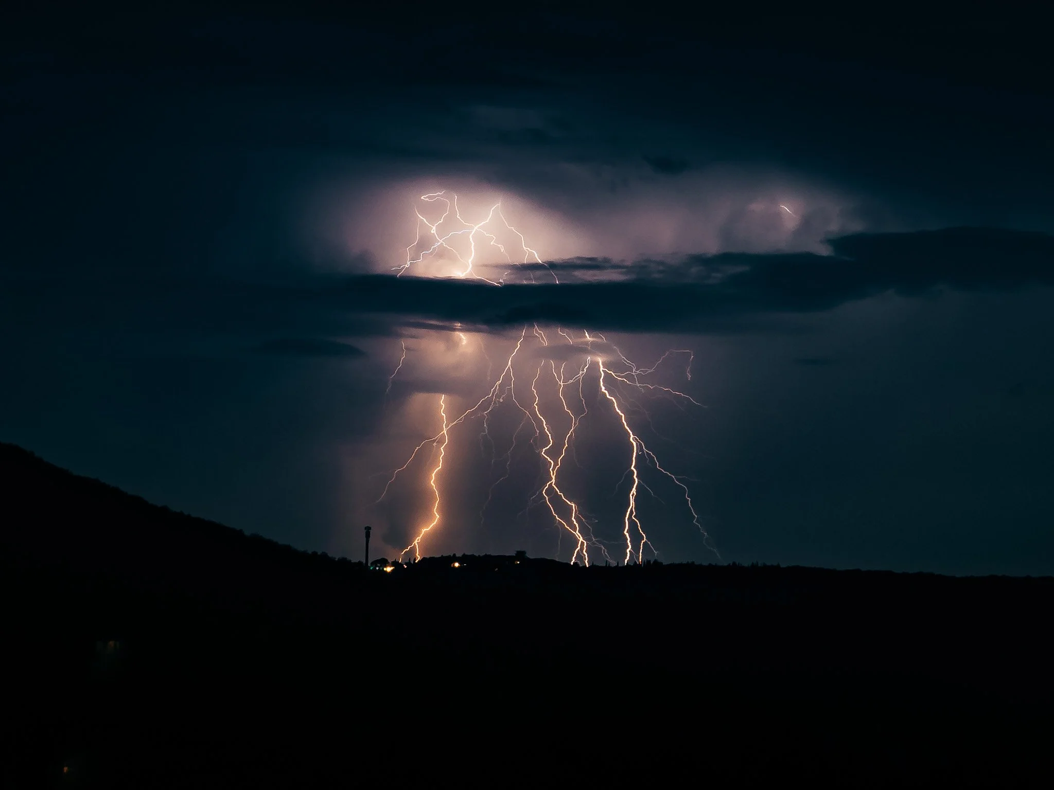Lightning storm over Tuscany