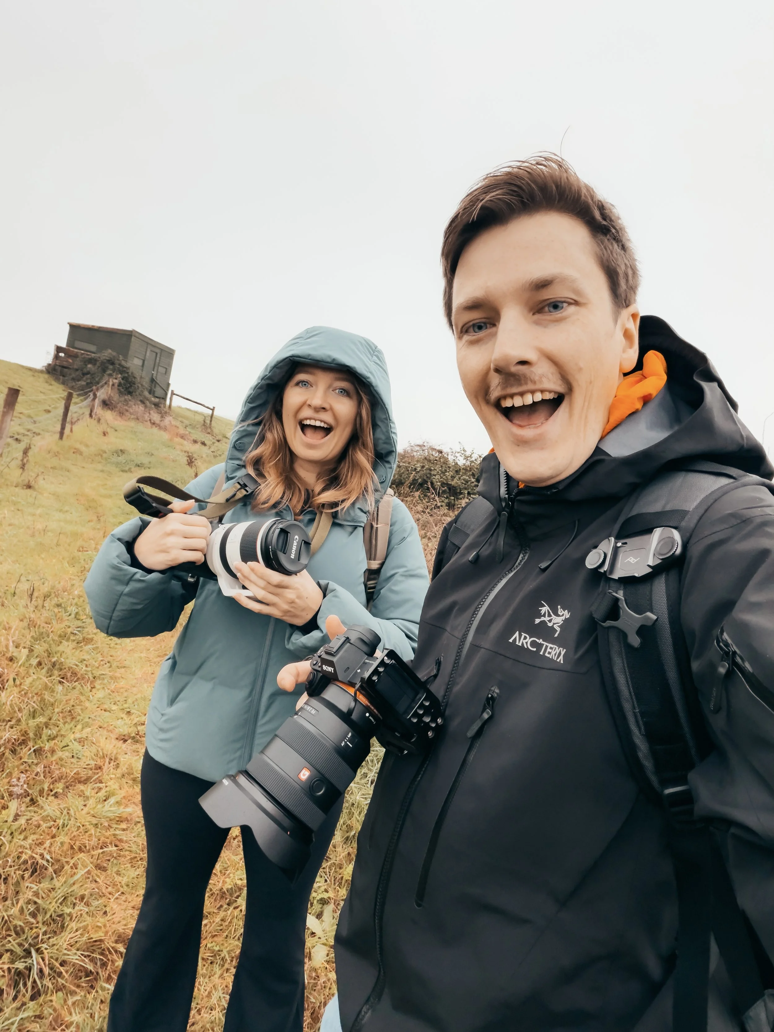 Annie Greevenbosch & Luke Dokic outdoors on a photography trip