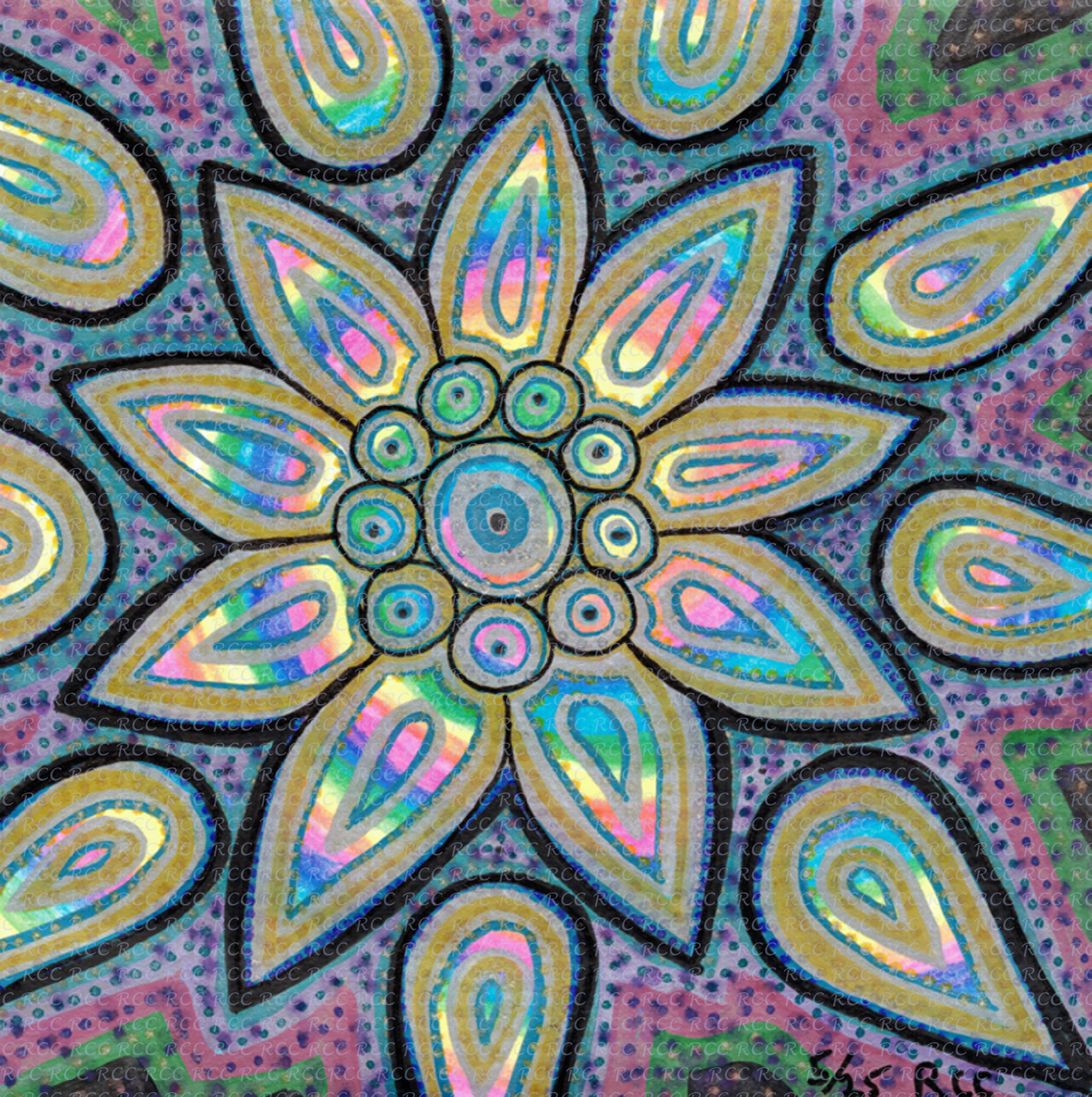 Born of a highlighter experiment, this angel is ready to through wing in the defense of its charge.