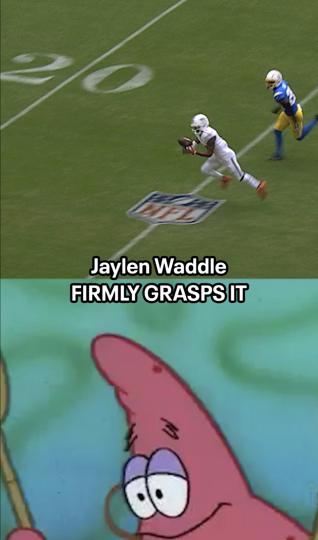 Jaylen Waddle Firmly Grasps It