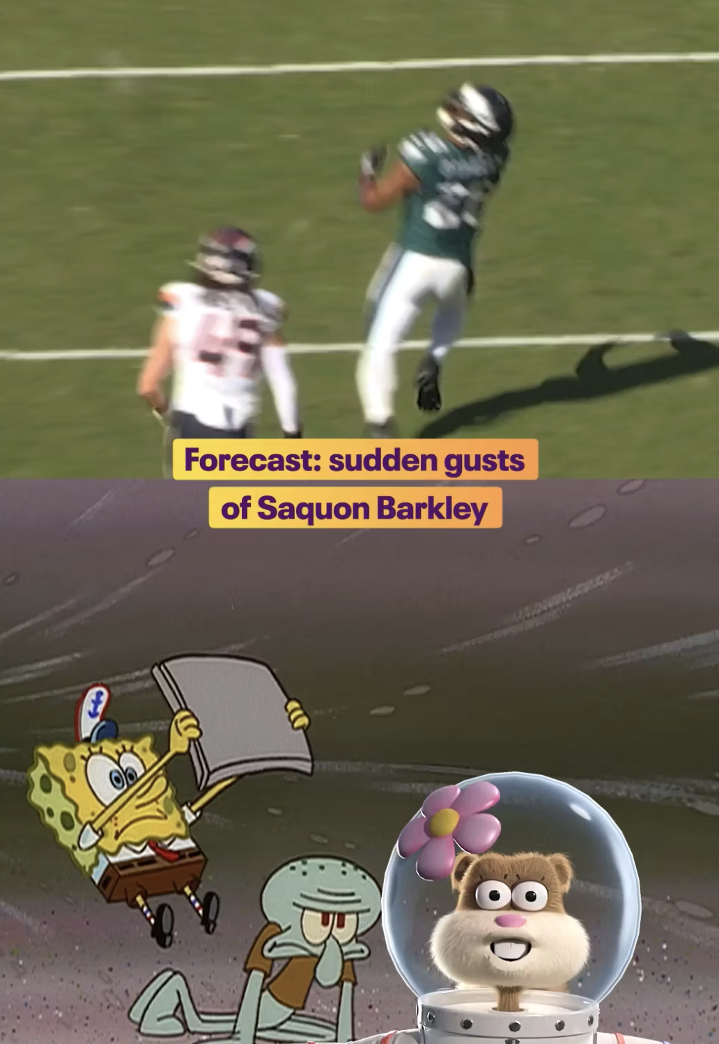 Sandy Cheeks x Saquon Barkely