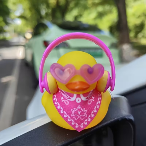 Groovy Duck Buddy - Cute bandana and colorful headphones