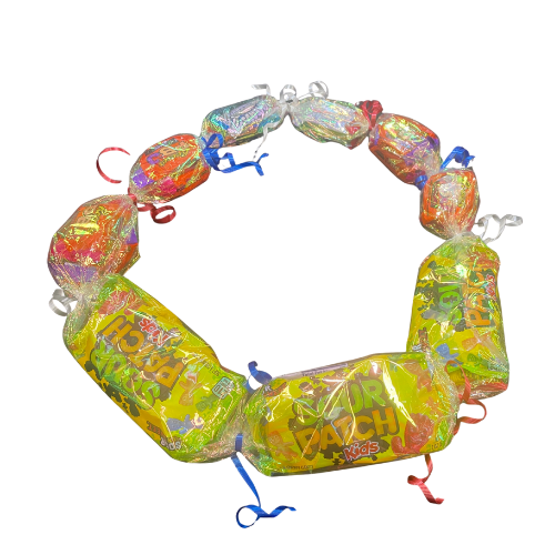 Sour Patch Kids Candy Lei – Vibrant Iridescent Gift Lei ($12)