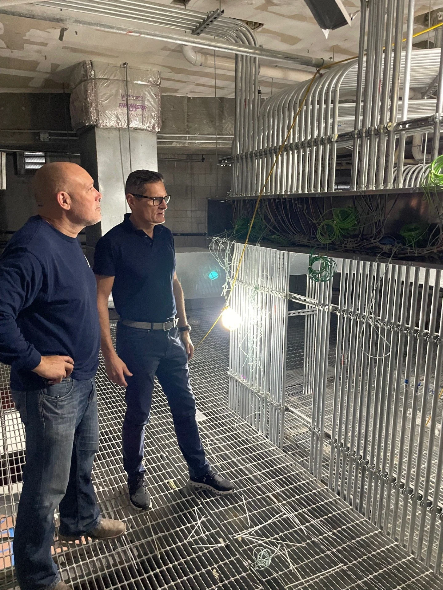 Apollo Electric is on-site with the client and G,C, conducting a quality review of the completed work.