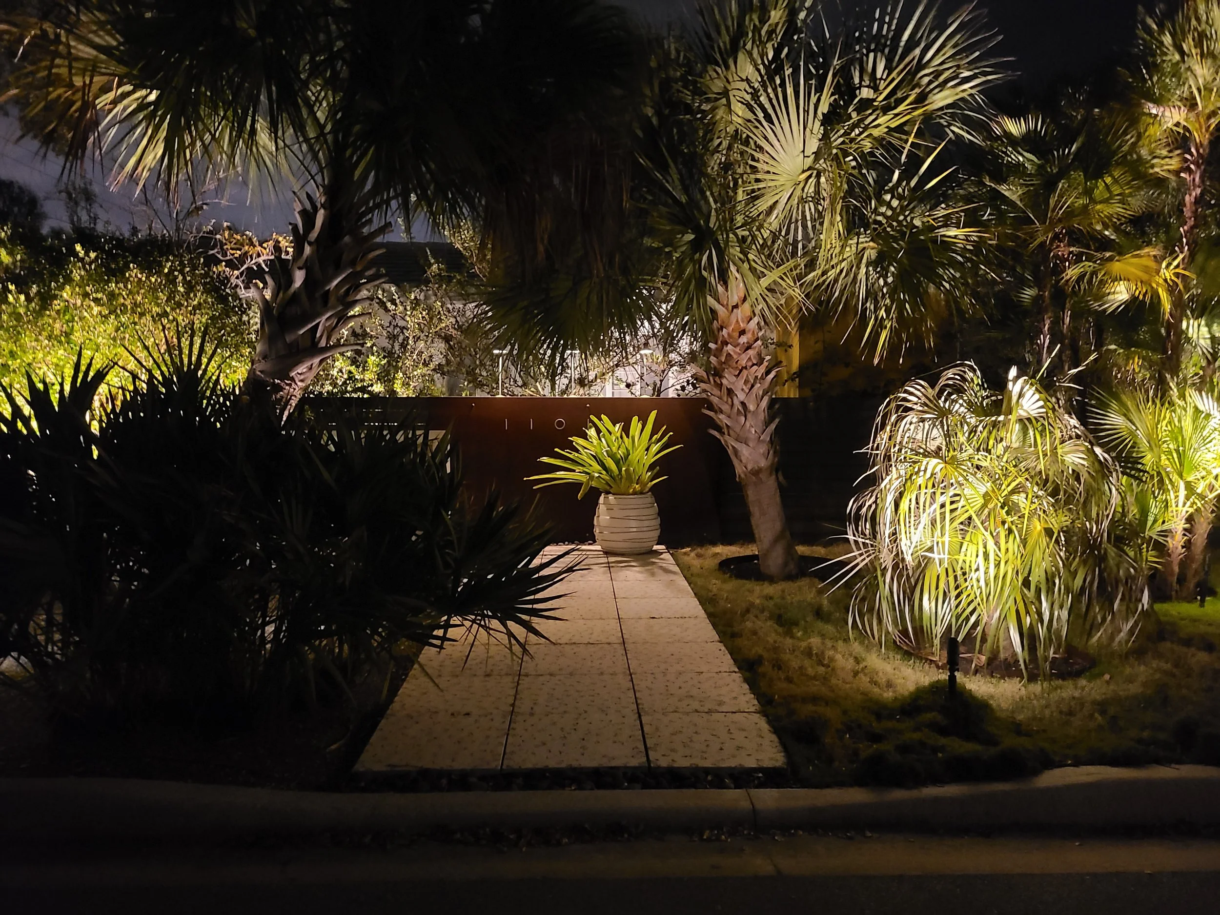 tampa florida landscape lighting - front yard - vibe lighting