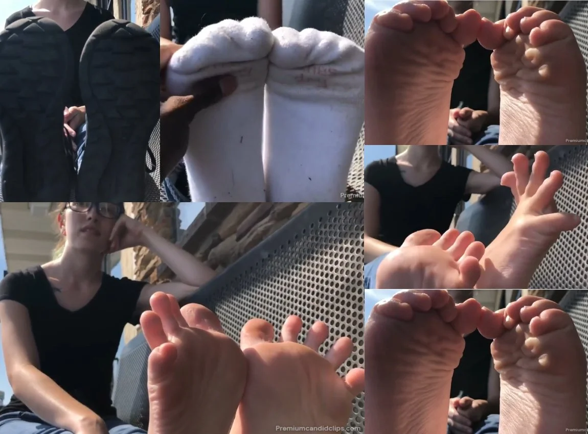 Video 142 - Public Feet Interview, Fast food worker Reflexology Tickle