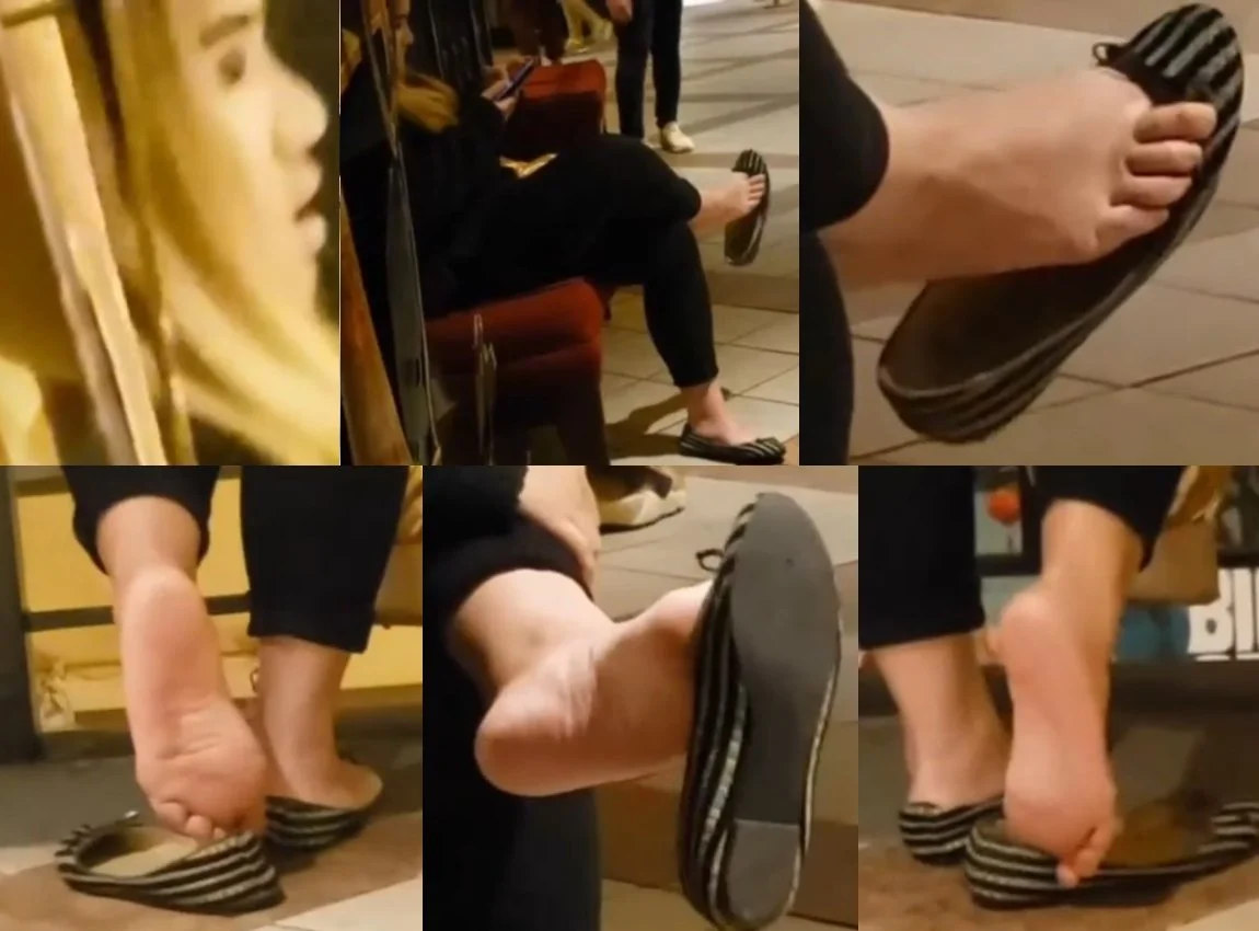 Film 301 - Candid Girl Feet, Blonde Woman Extreme Dangling & Standing Shoeplay