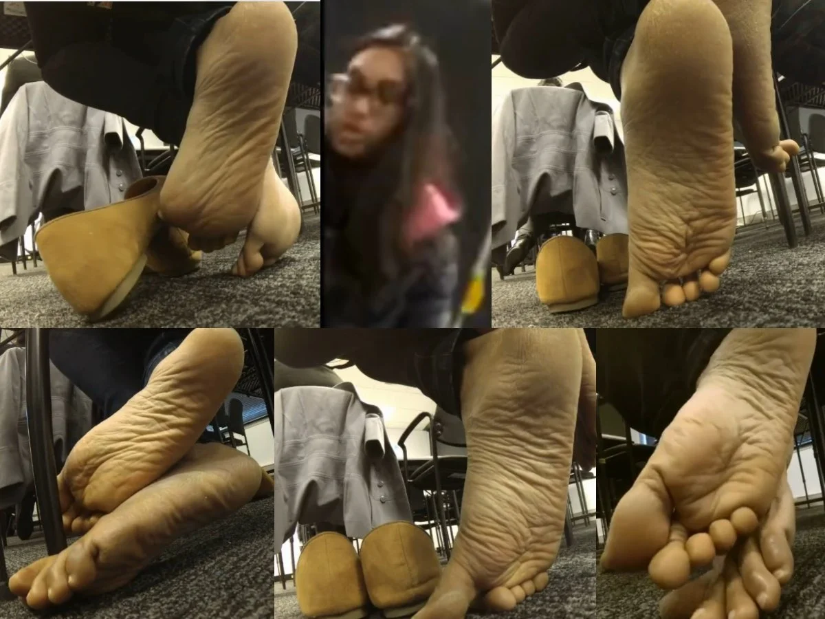 Film 245 - Candid Girl Feet, Nerdy Indian College Wrinkles