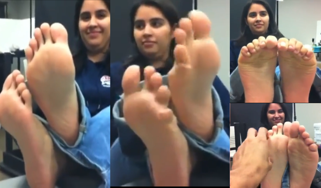 Video 16 - Public Feet Interview, Latina Slender Soles Tickling