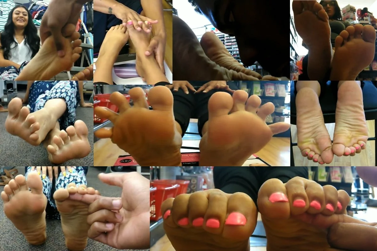 Video 81 - Public Feet Interview, Double, A College & Mature Reflexology Tickles and sniff