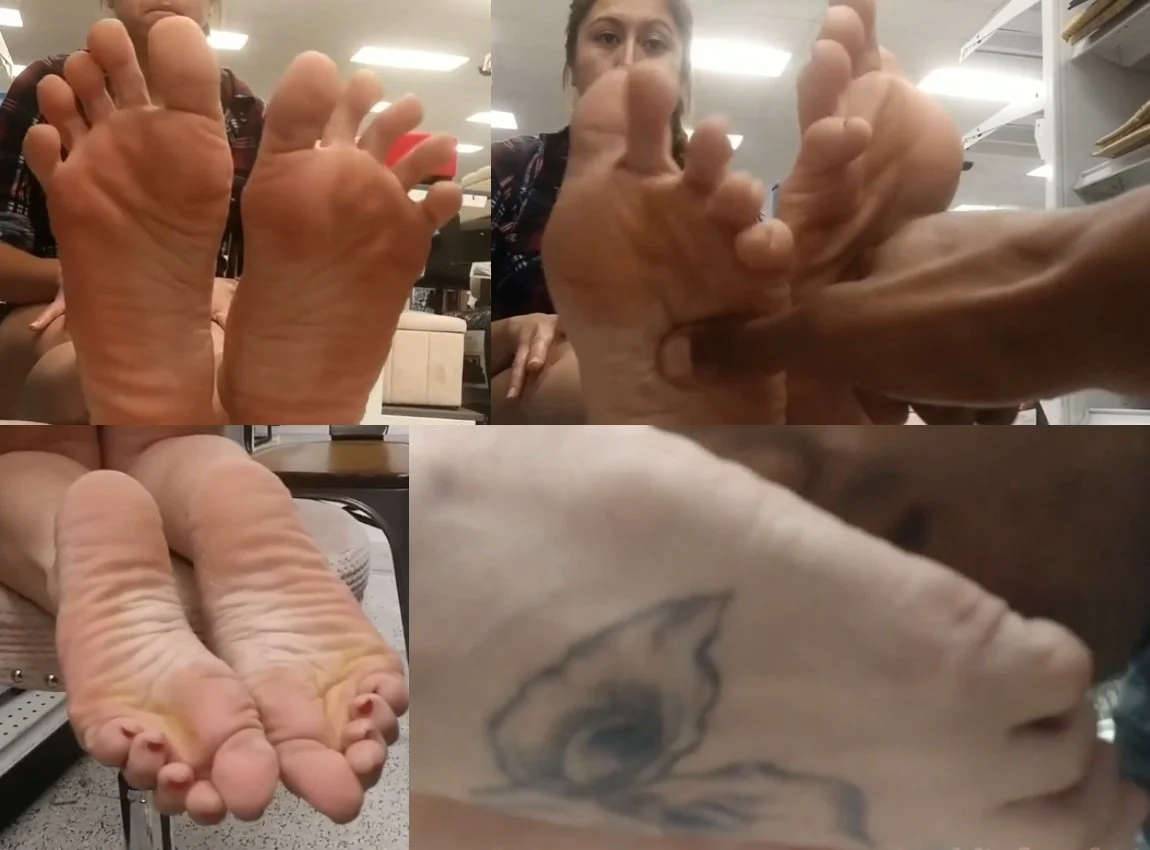 Video 158 - Public Feet Interview, Latina Ultra Soft Soles Reflexology Tickle & Sniff
