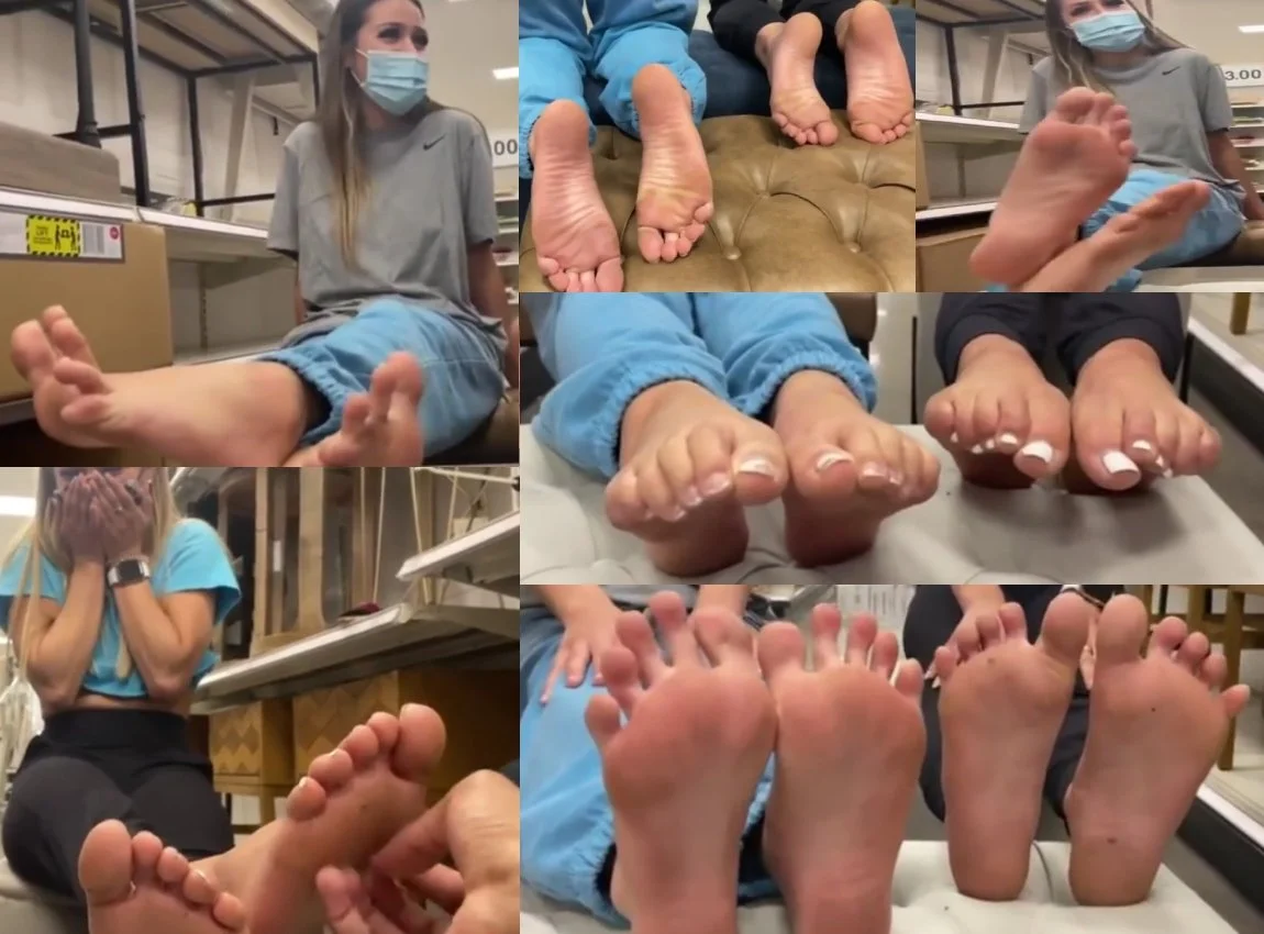Video 159 - Public Feet Interview, 2 College Girls White Toes & Dirty Soles Tickle
