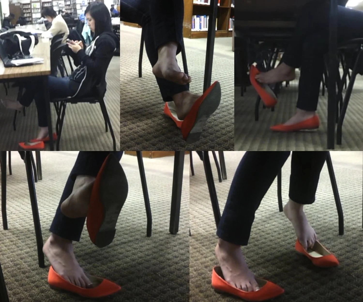 Film 366 - Candid Girl Feet, College Asian Dangling Shoeplay (Part 1) (From Film 39)