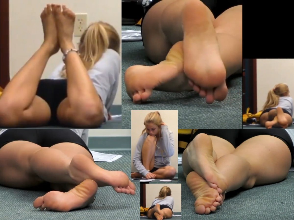 Film 244- Candid Girl Feet, Blonde Golden Library Soles
