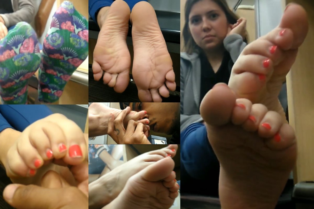 Video 64 - Public Girl Feet Interview, Latina beautiful feet & Soles Tickling & Smelling