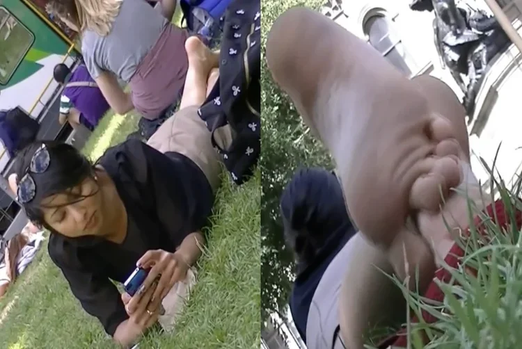 Film 56 - Stunning Indian Amazing Candid Footrubbing (FACESHOT)