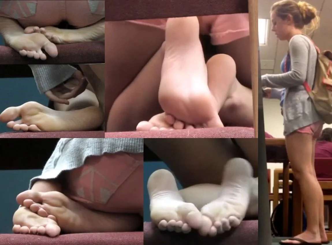 Film 281 - Candid Girl Feet, Footstool Soles