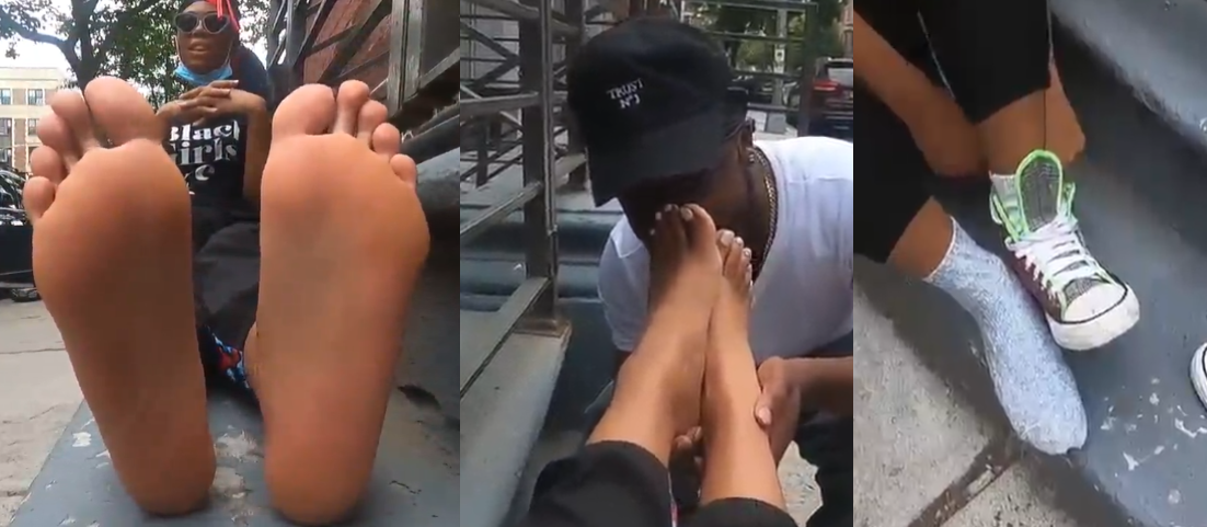 Video 12 - Public Feet Interview, Ebony Slender Soles