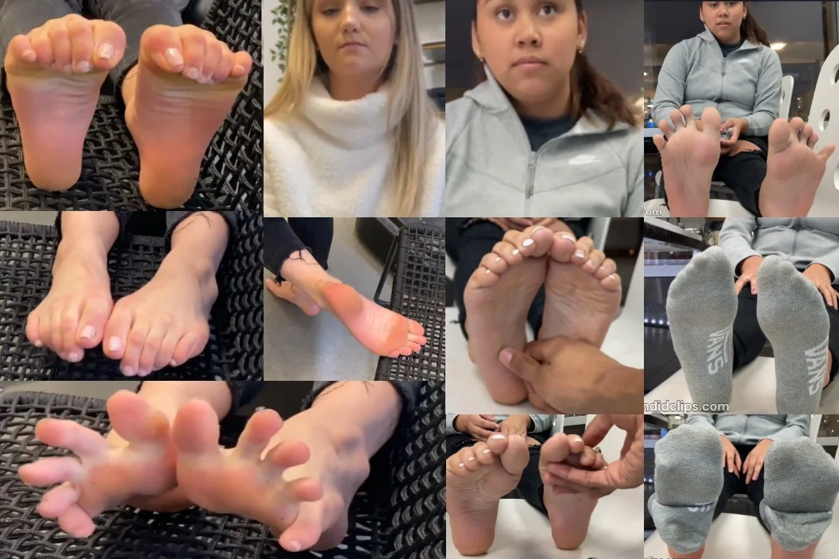 Video 102 - Public Feet Interview, 2 College Girls Reflexology
