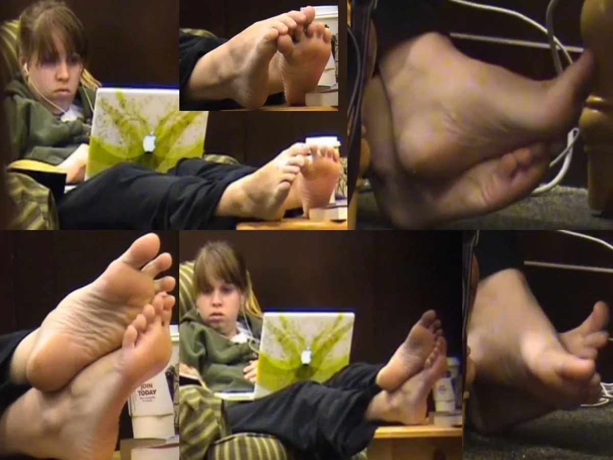 Film 257 - Candid Girl Feet, College Playful Table soles