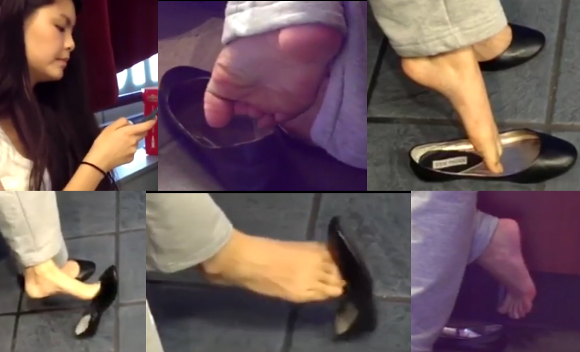 Film 178 - Cute Asian Student Active Dangling Shoeplay