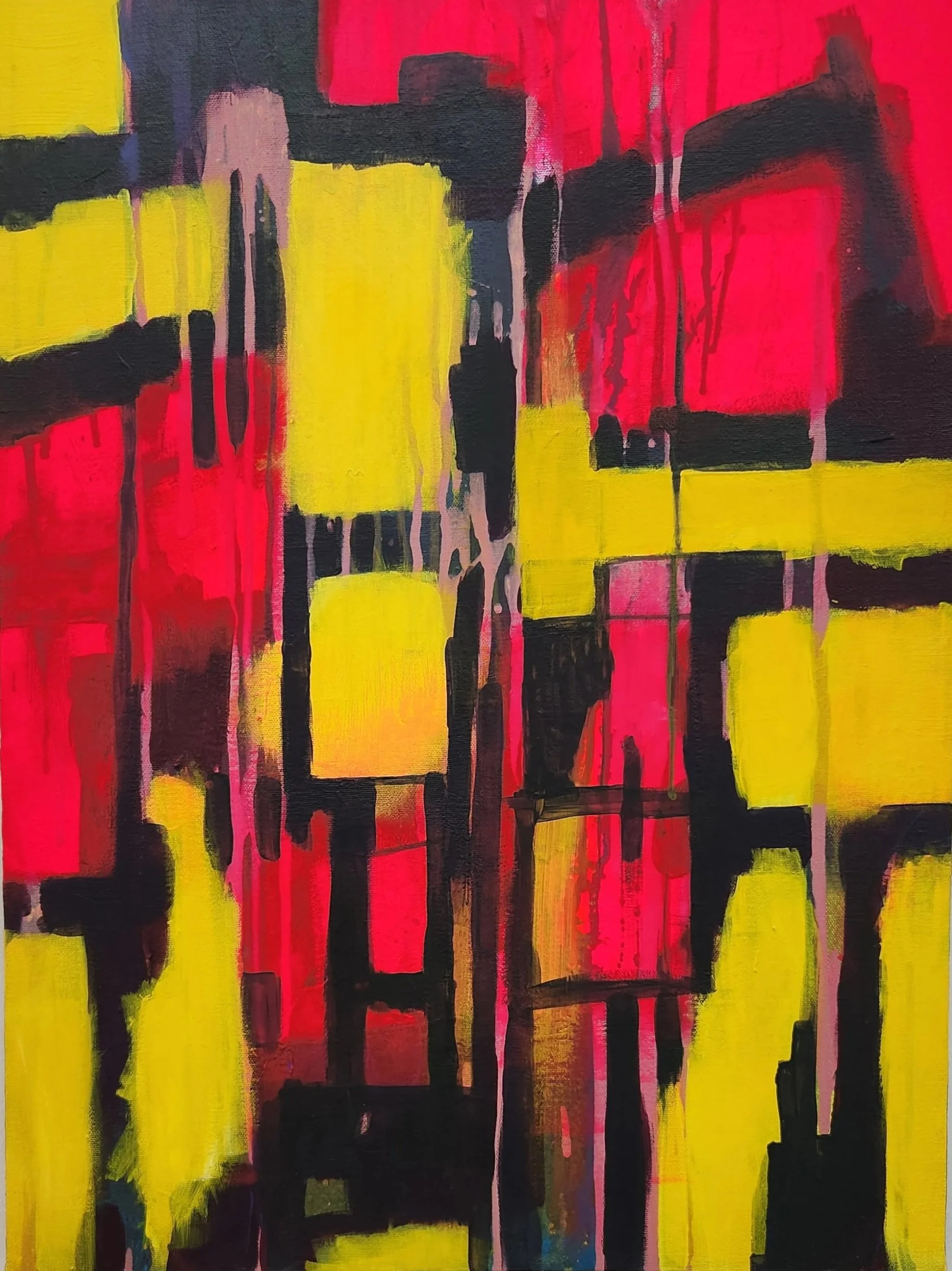 Abstract Color Series // Pink & Yellow