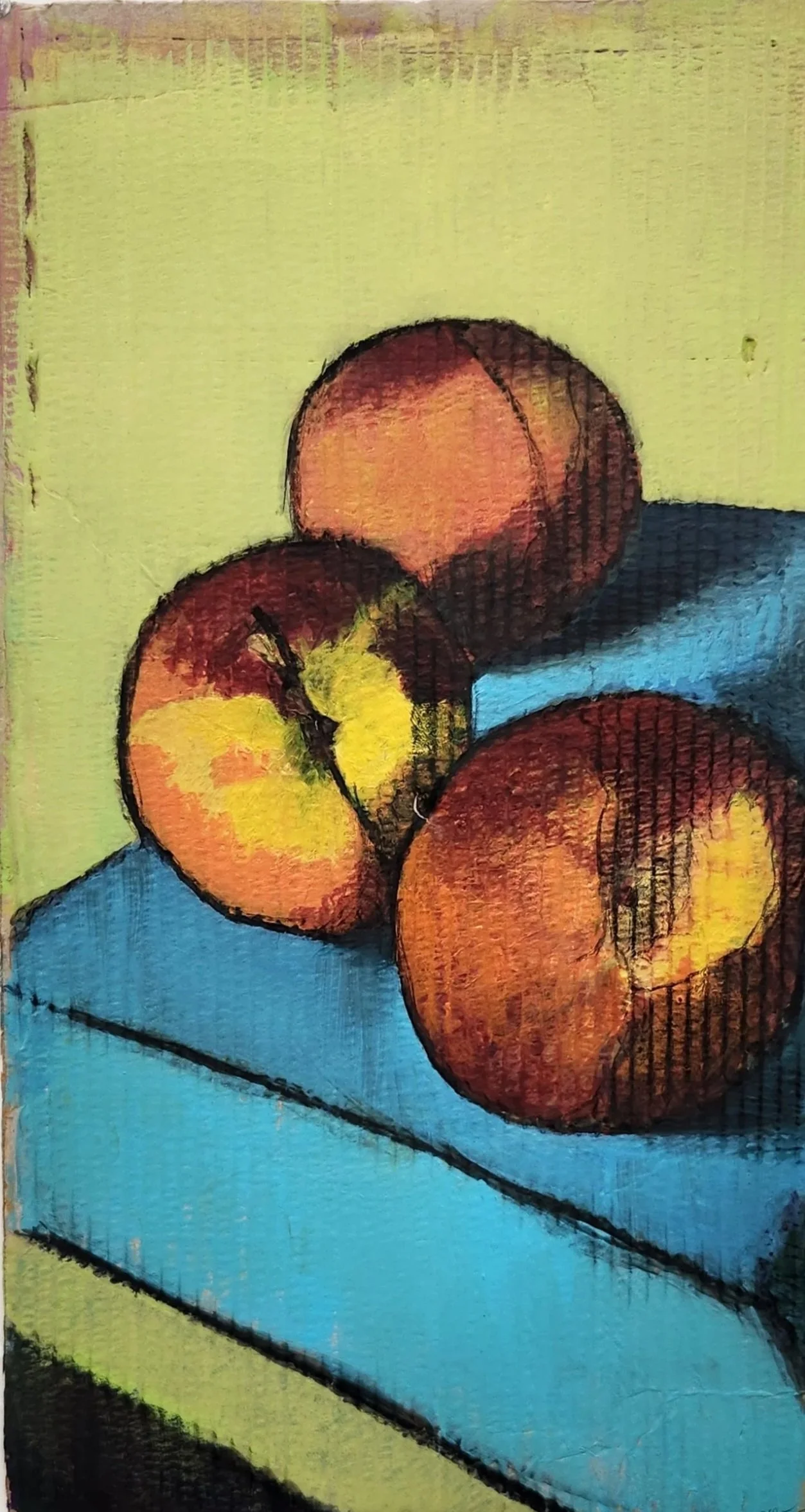 Still Life Series // Peaches on Cardboard