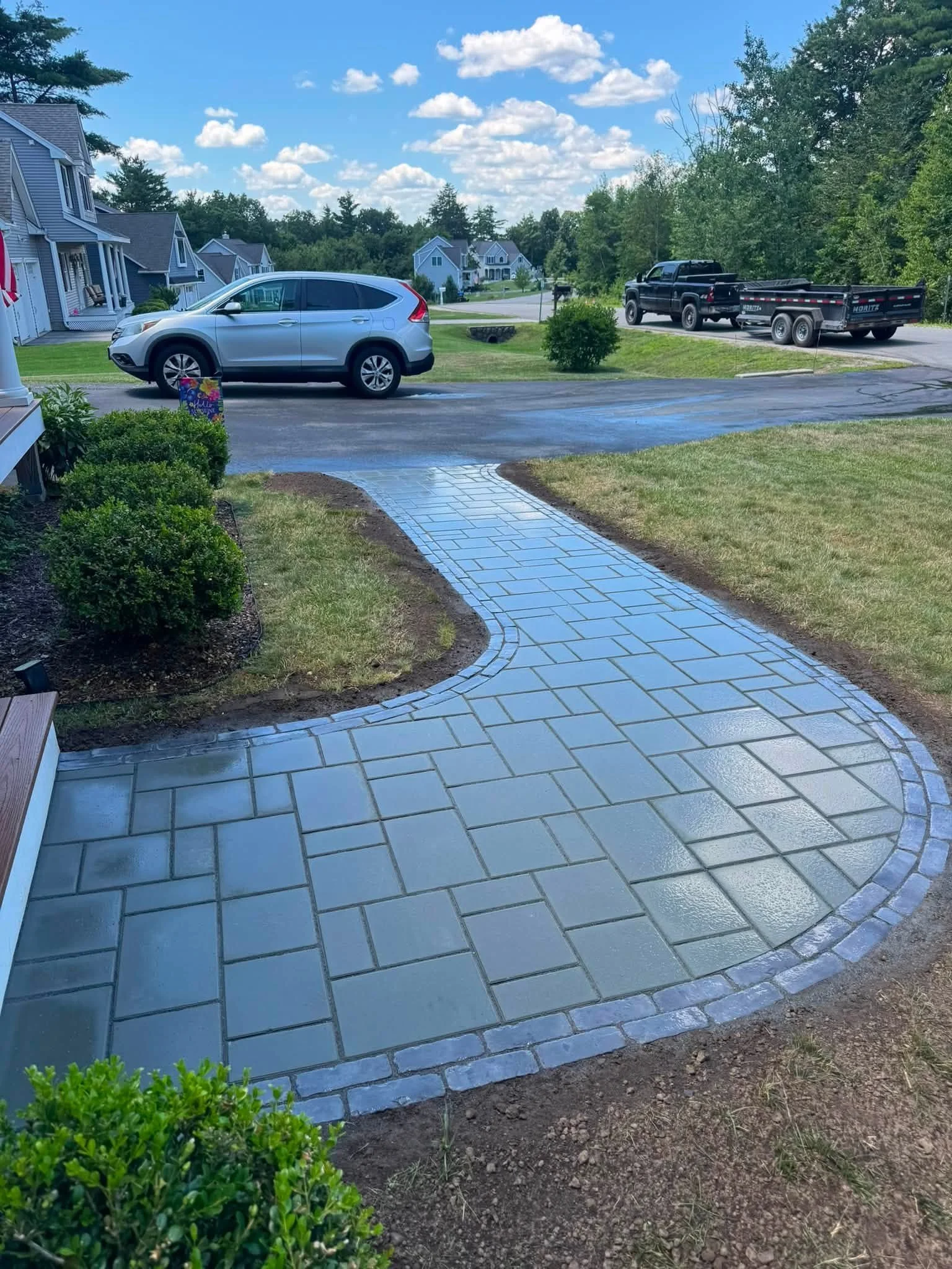 Project 12 - Custom Paver Walkway in Chester, NH
