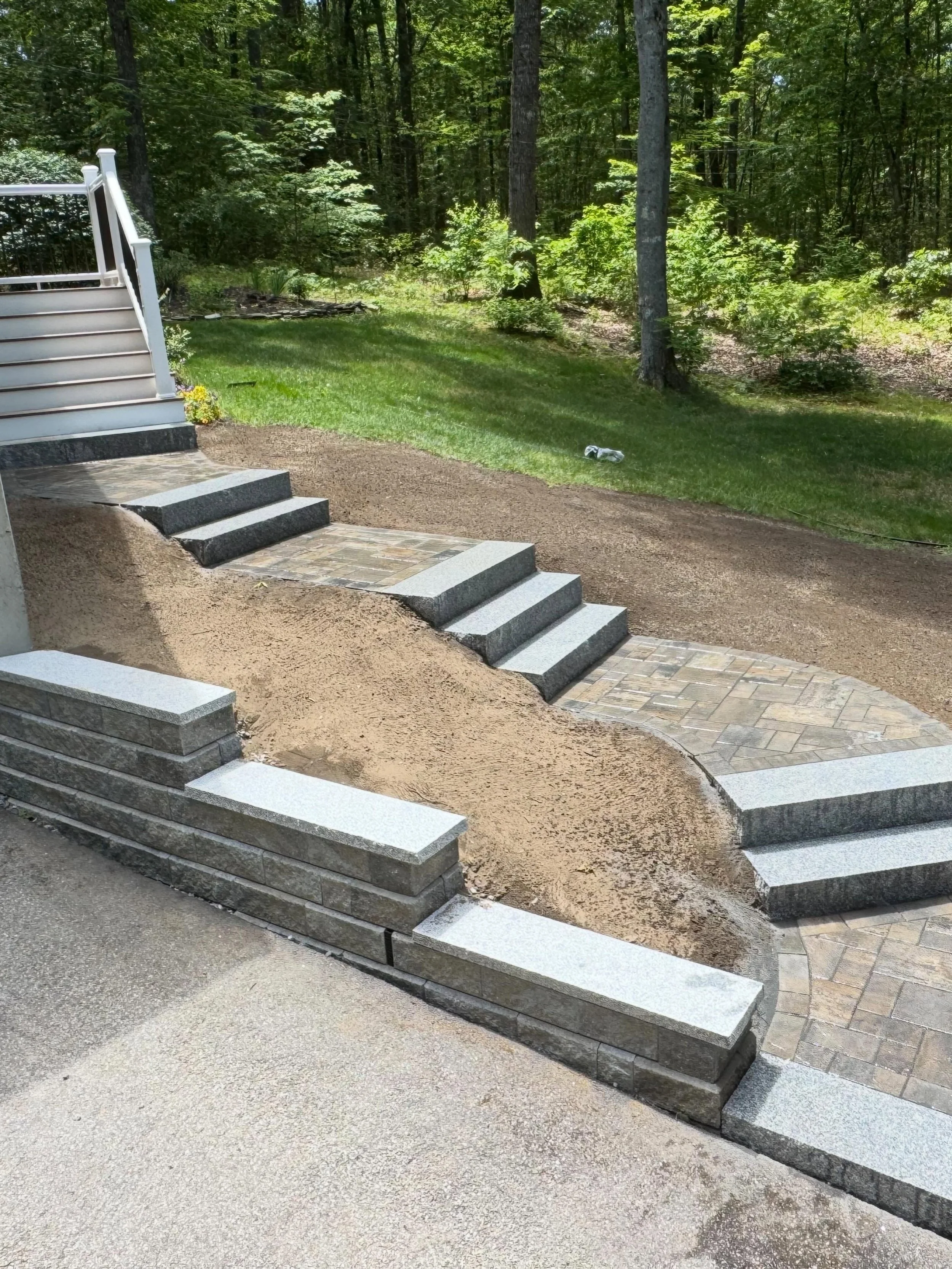 Project 10 - Retaining Wall & Paver Walkway in Chester, NH