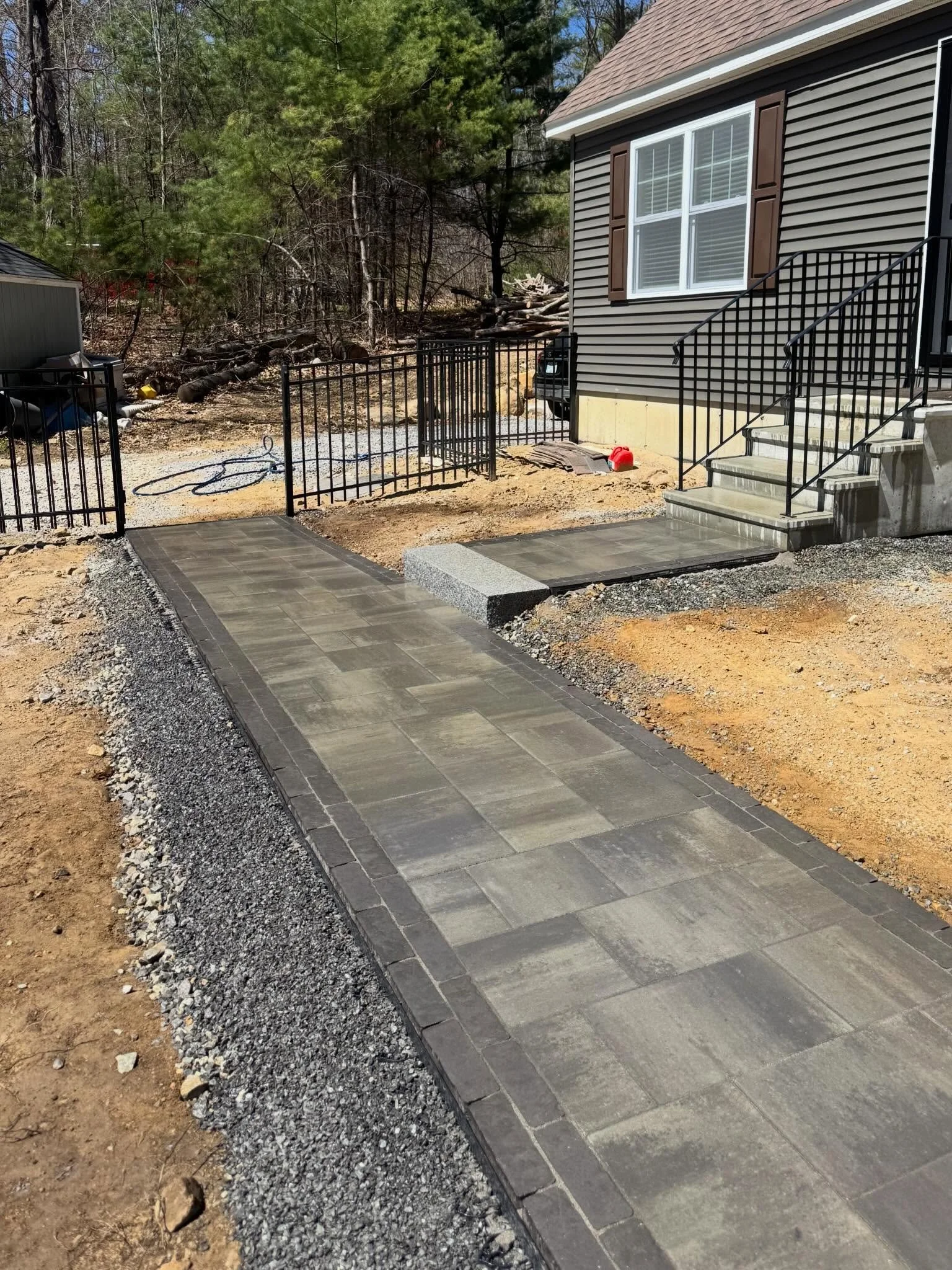 Project 7 - Walkways & Granite Step in Sandown, NH