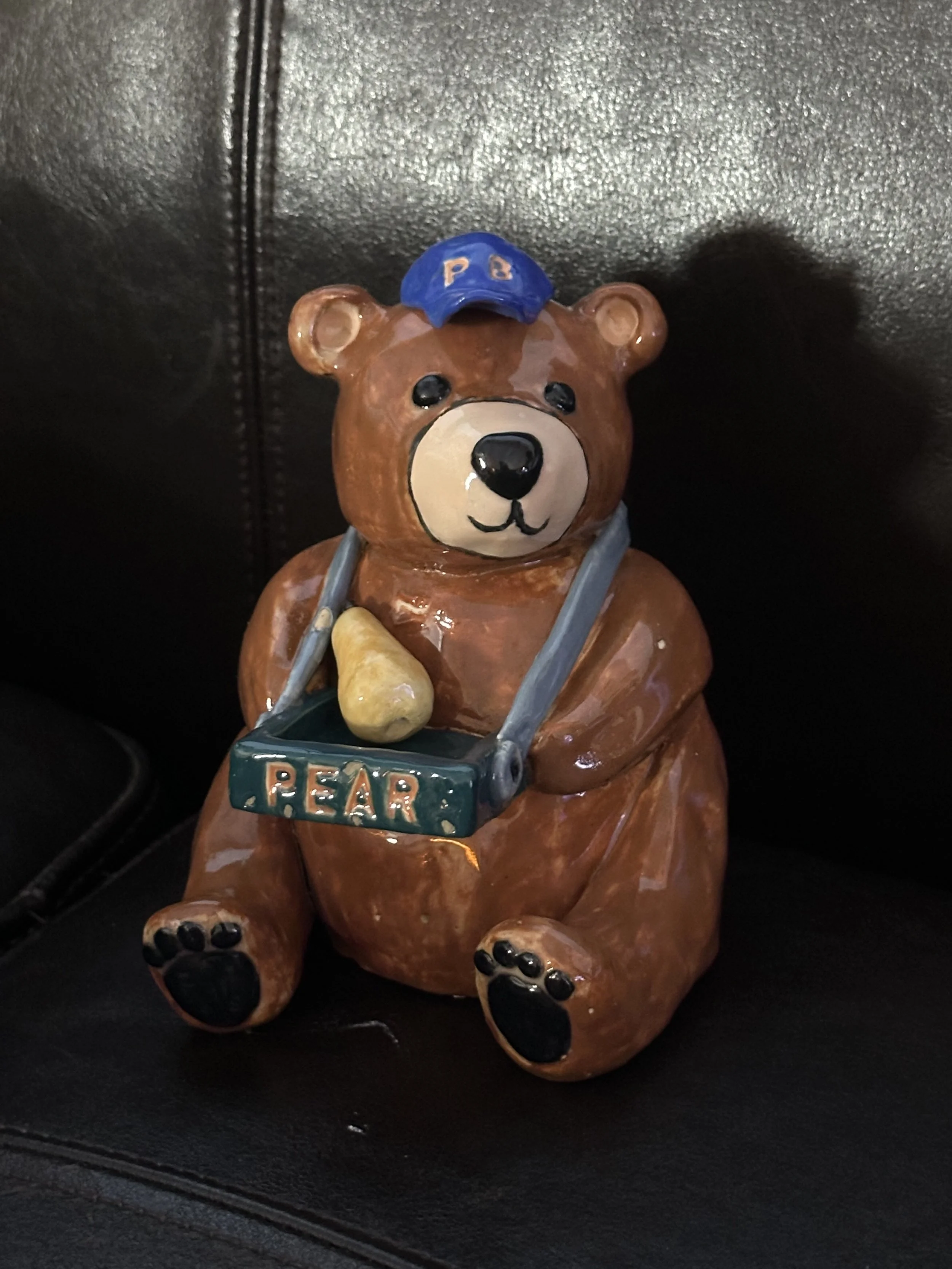 The Pear Bear - he has multiple hats! ~7"
