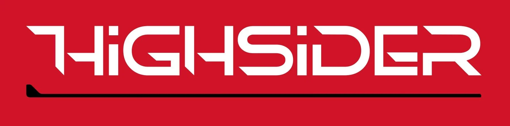 HighSider logo in white text on a red background with a black line underneath.