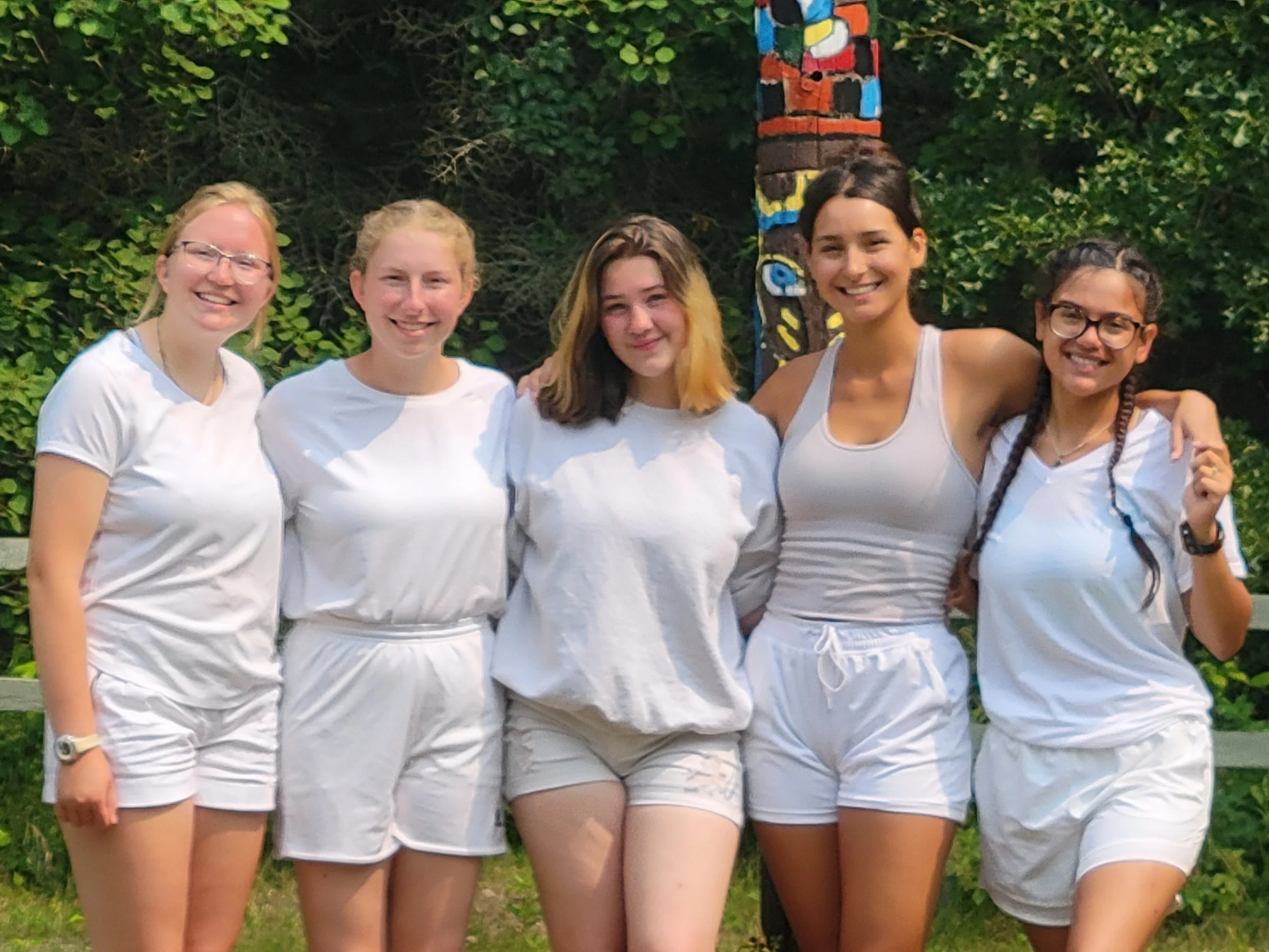 Five counselors on contest day