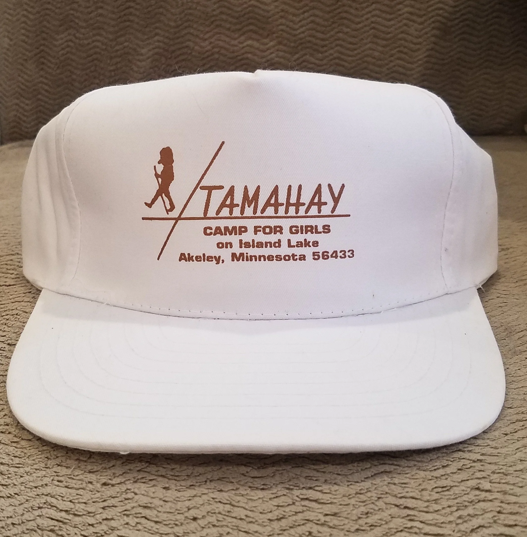 White Tamahay hat on gray background