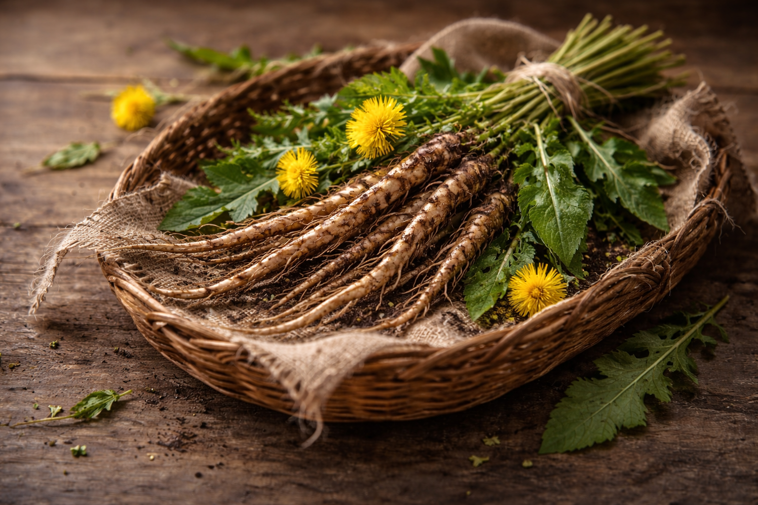 Dandelion Root: Bitter support for digestion, liver function, and elimination.
