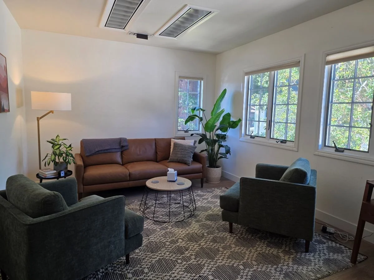Ryan Thurwachter’s therapy office in Menlo Park, California