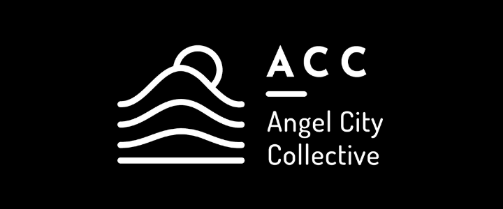 Logo of Angel City Collective featuring a stylized angel wing and the text 'ACC Angel City Collective' on a black background.