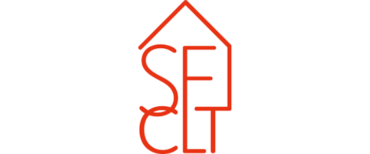 Red logo with a house outline and the letters S, E, T inside.