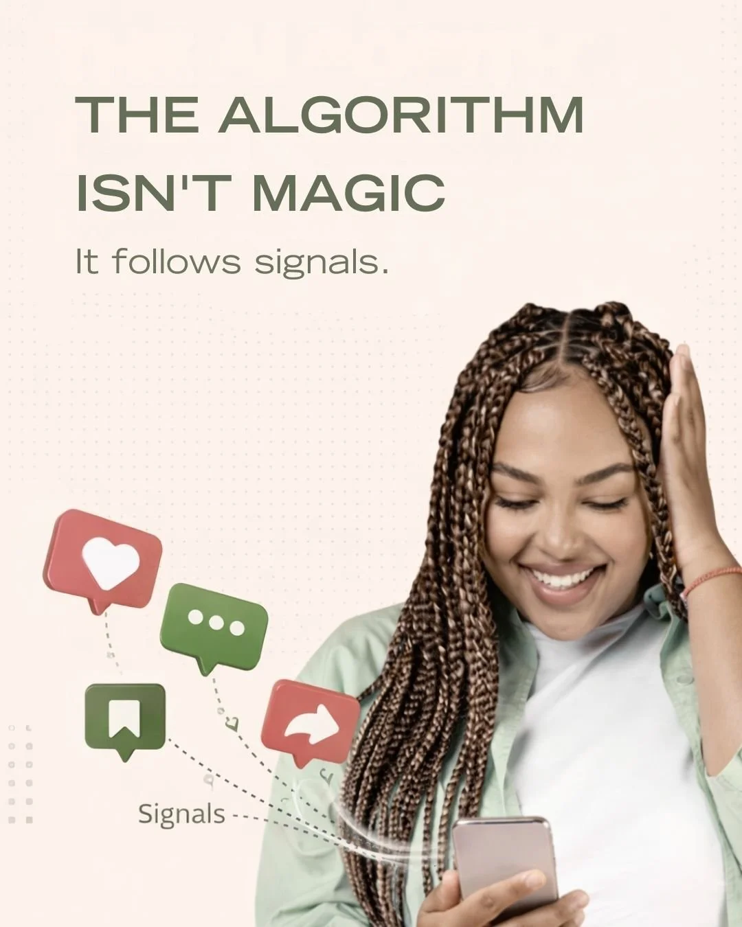 Most people talk about &ldquo;the algorithm&rdquo; as if it were a mysterious force deciding what wins and what disappears.

In reality, it&rsquo;s much simpler.
Platforms are constantly looking for signals that help them decide who should see what.
