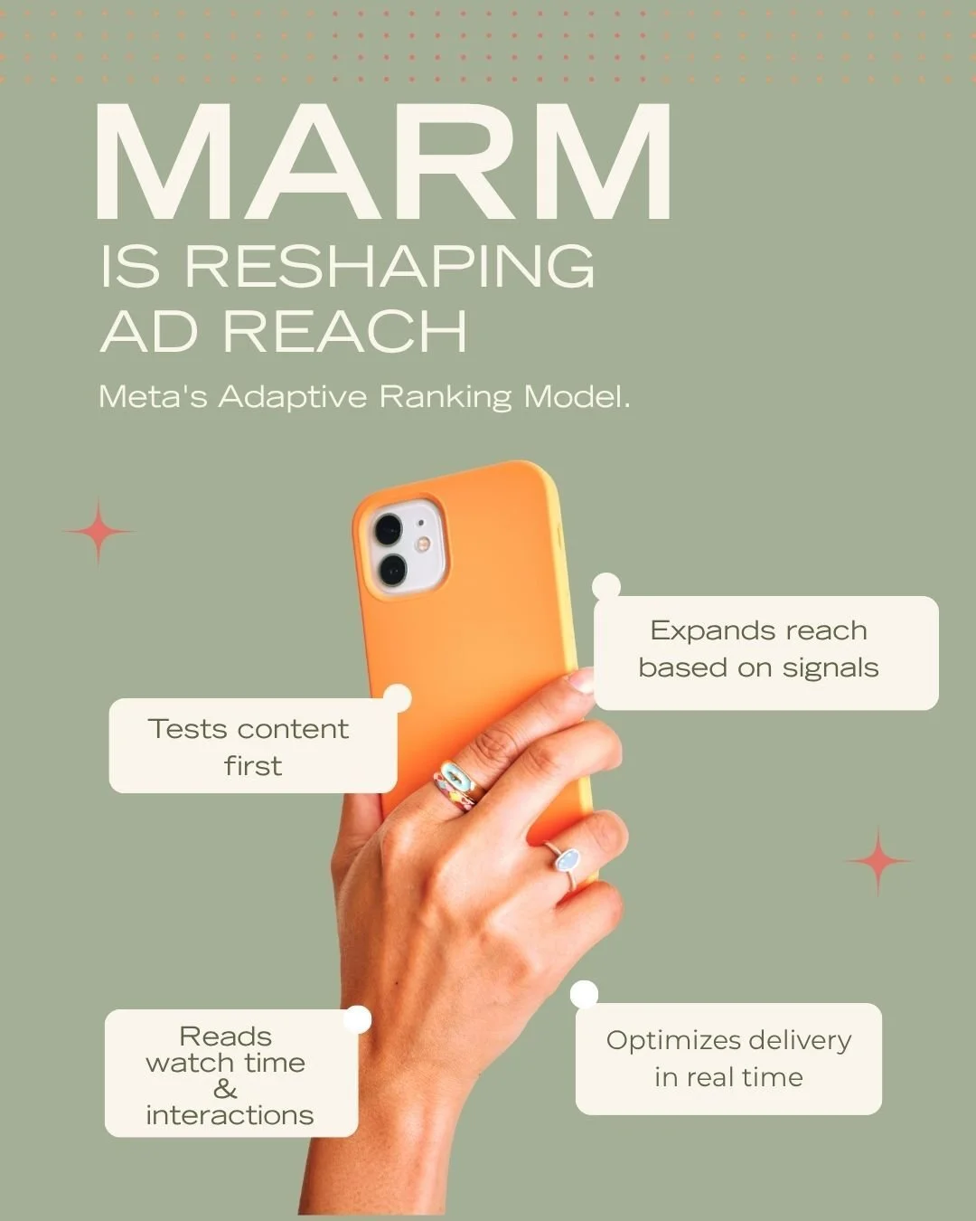 Meta&rsquo;s New Update: MARM!

Meta&rsquo;s Adaptive Ranking Model
is changing how ads get distributed.

Instead of relying mainly on targeting,
your content gets tested first.

 &bull; Small audience
 &bull; Real reactions
 &bull; Watch time
 &bull