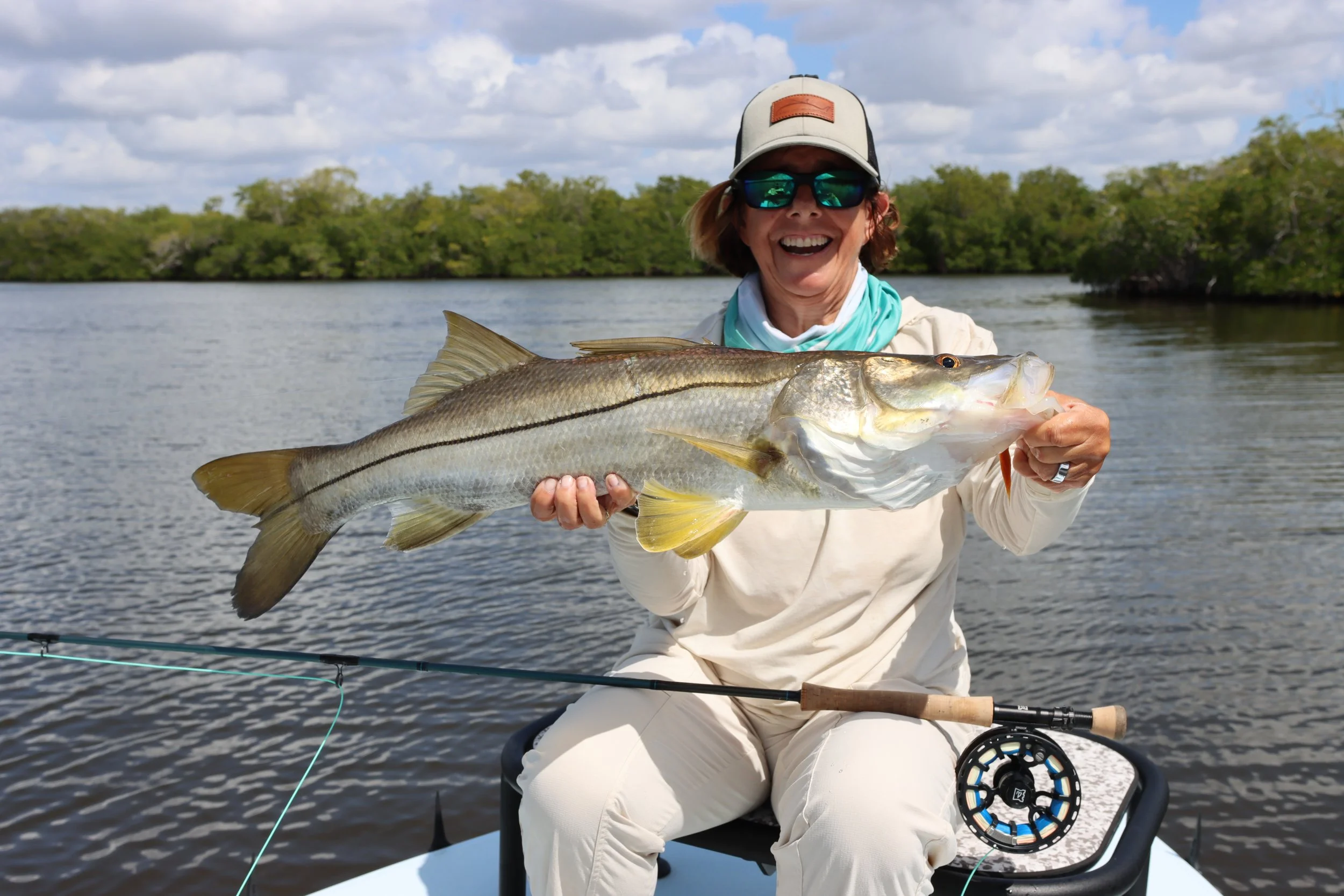 Personal Best Snook on Fly Everglades Backcountry Sight Fishing