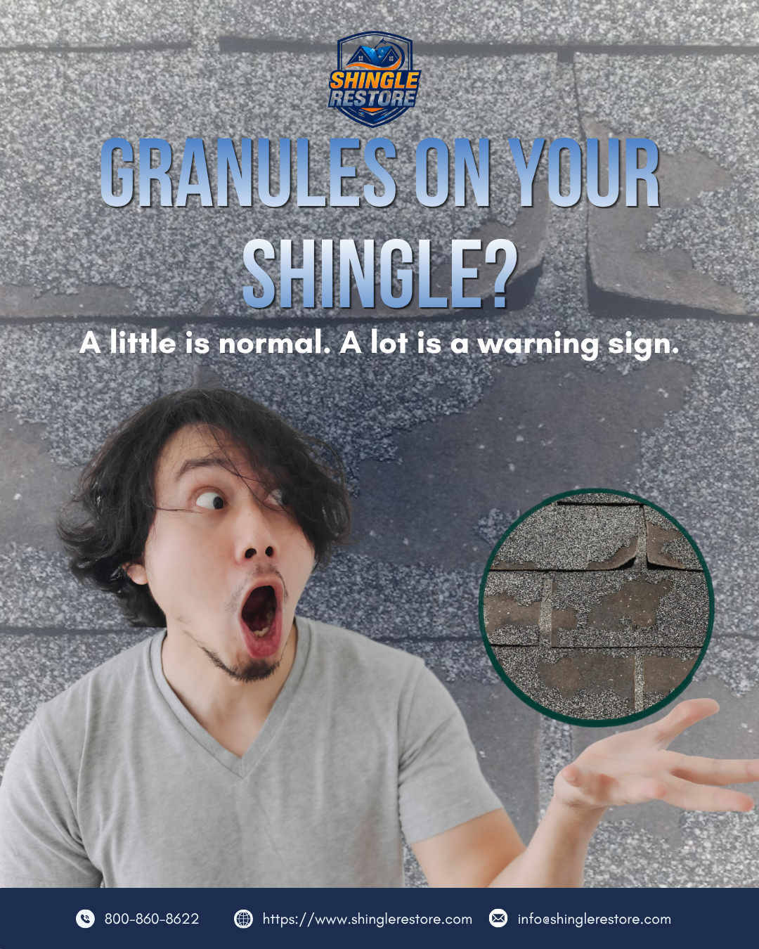 Explaining granules on shingles