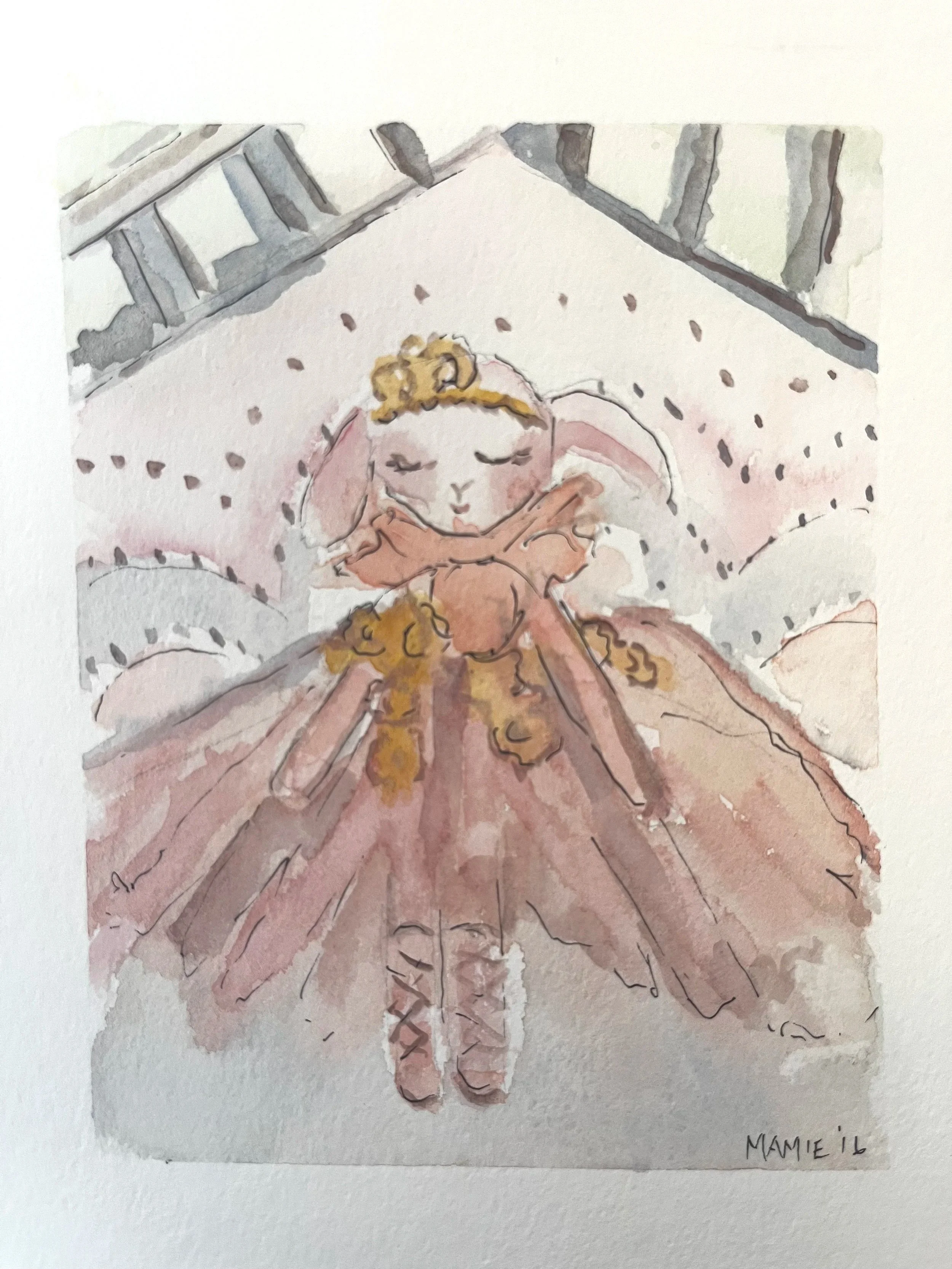 watercolor on paper.