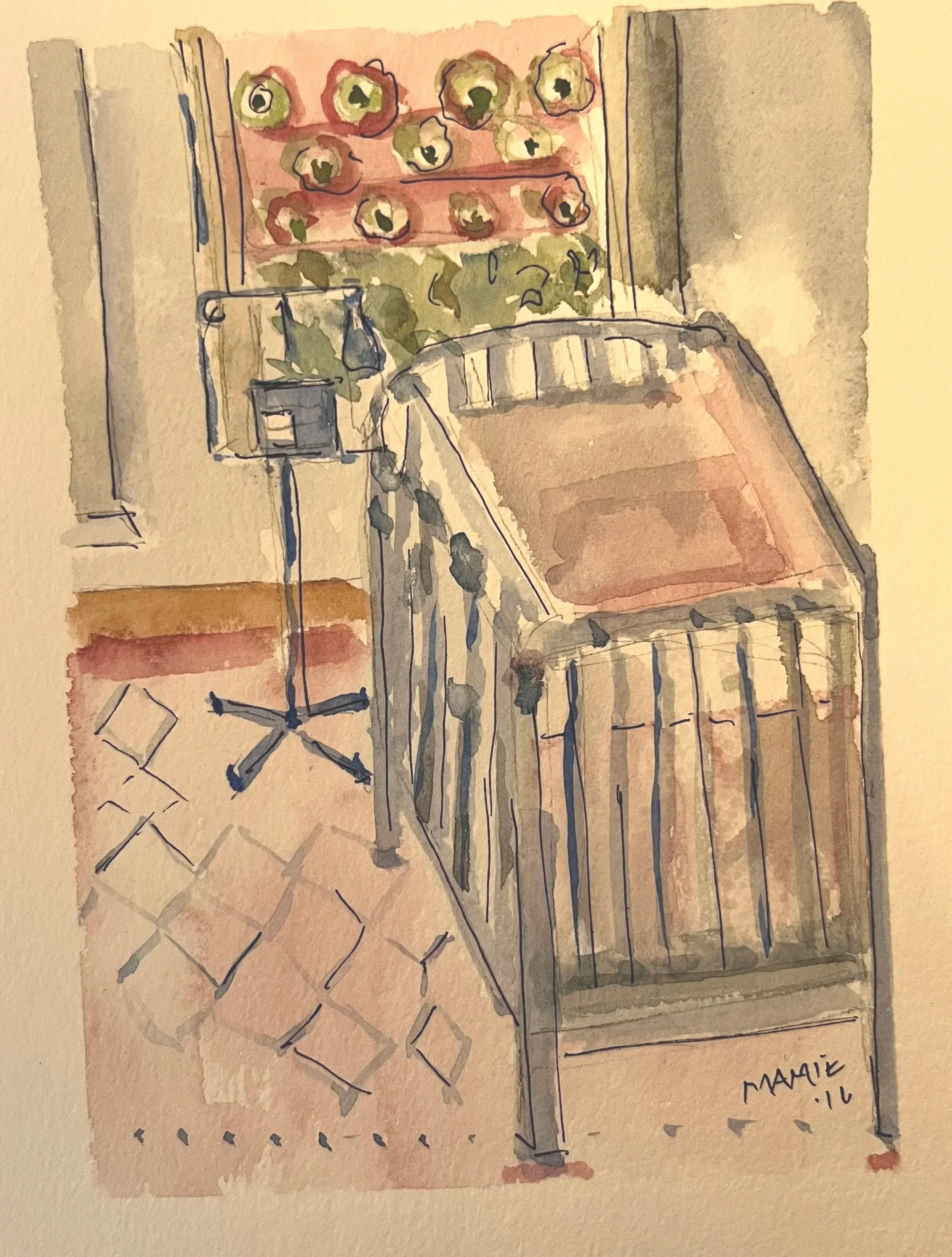 watercolor on paper.