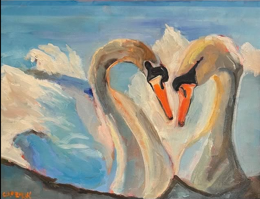 "We are on earth to take care of life. We are on earth to take care of each other” Bastia

Swan Series, 11x14 oil on canvas. SOLD.