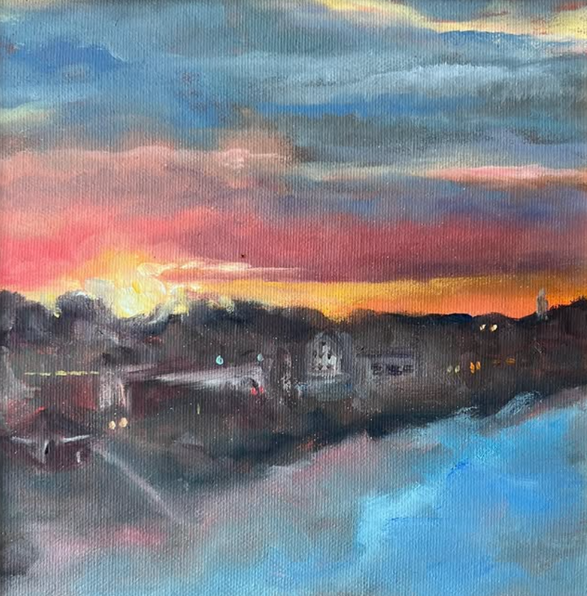 "Nantasket Beach at Sunset", Nantasket Beach

8 in x 10 in, oil on canvas.

$165