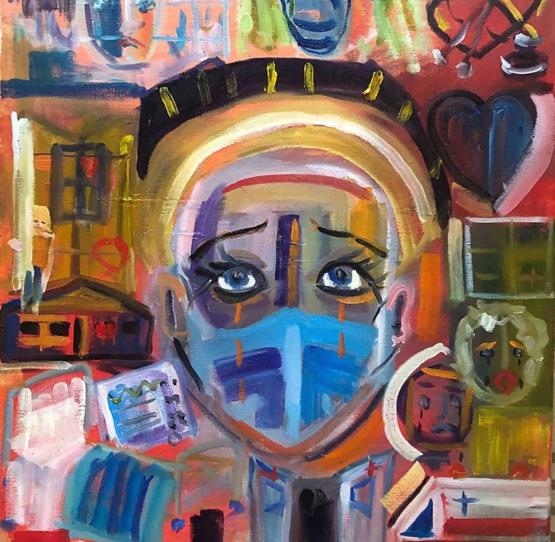 Donated to hospital during Covid.

16 in x 20 in, oil on canvas.
