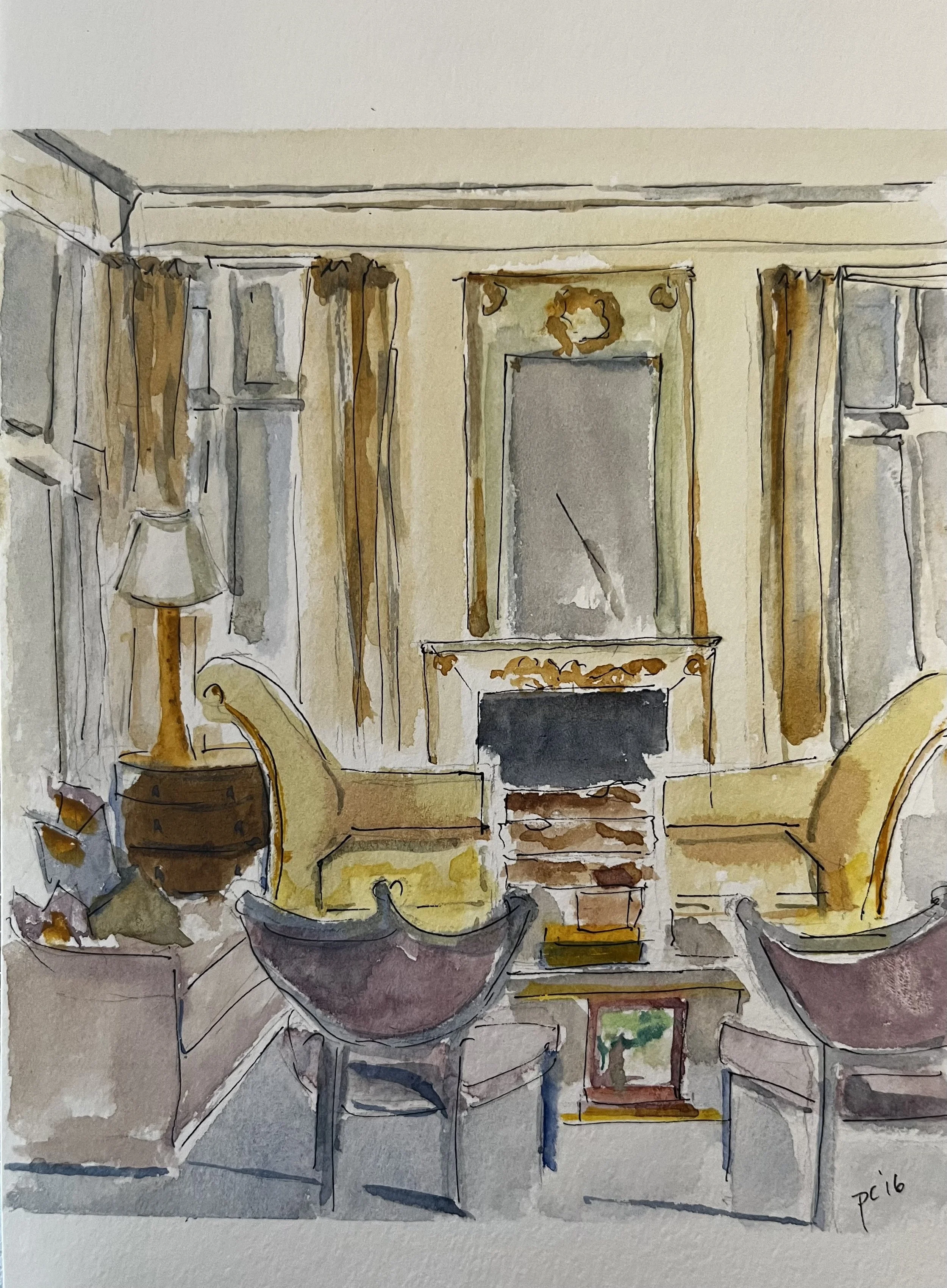 French Interior

5 in x 7 in, watercolor on paper.

$120